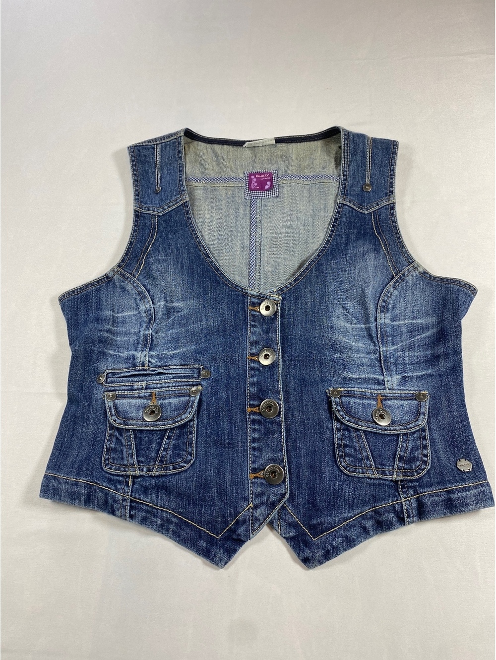 Street One Y2K Denim Vest Size L